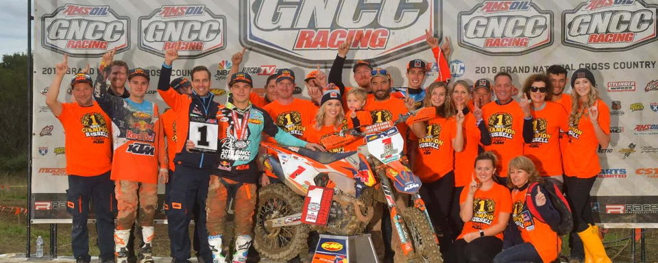 Kailub Russell Earns Sixth-Consecutive GNCC National Championship at Powerline Park