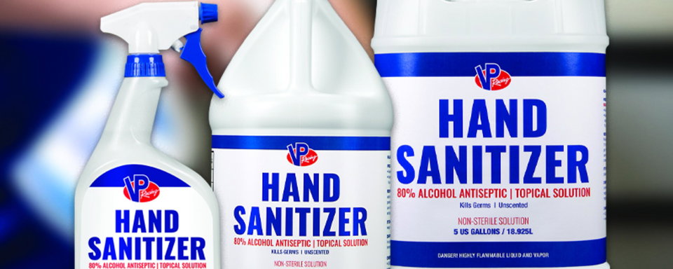 VP Racing Fuels Hand Sanitizer Arms Retailers, Race Tracks and Series For Reopening