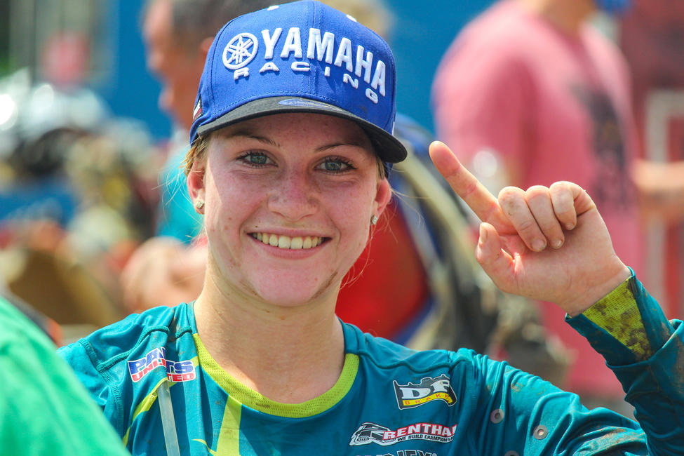 AmPro Yamaha's Rachael Archer earned her first WXC overall win with a 59 second gap between her and second place. PC: Mitch Kendra