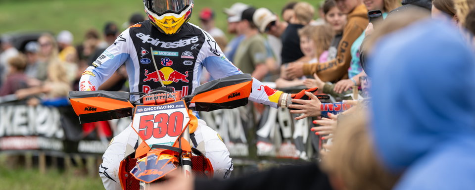 ANGUS RIORDAN AND FMF KTM FACTORY RACING TEAM LANDERS WIN XC2 250 PRO AT POWERLINE PARK GNCC