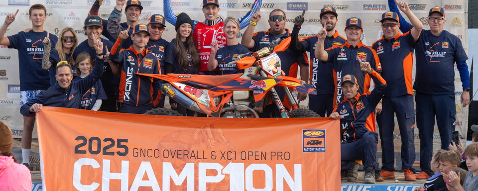 FMF KTM Factory Racing's Ben Kelley Clinches 2025 GNCC Overall Title