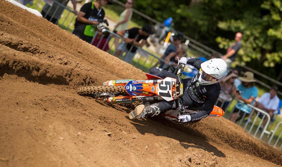 Mark Fineis took the Schoolboy 1 victory for his second moto win of the week. Photo: Align Media